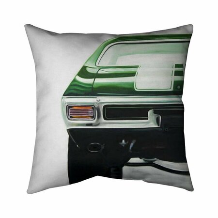 FONDO 26 x 26 in. Classic Dark Green Car-Double Sided Print Indoor Pillow FO2772773